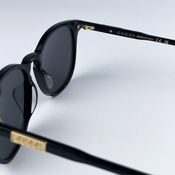 Gucci GG1157S 001 BRAND NEW Sunglasses Black Grey Round Unisex - Picture 13 of 16